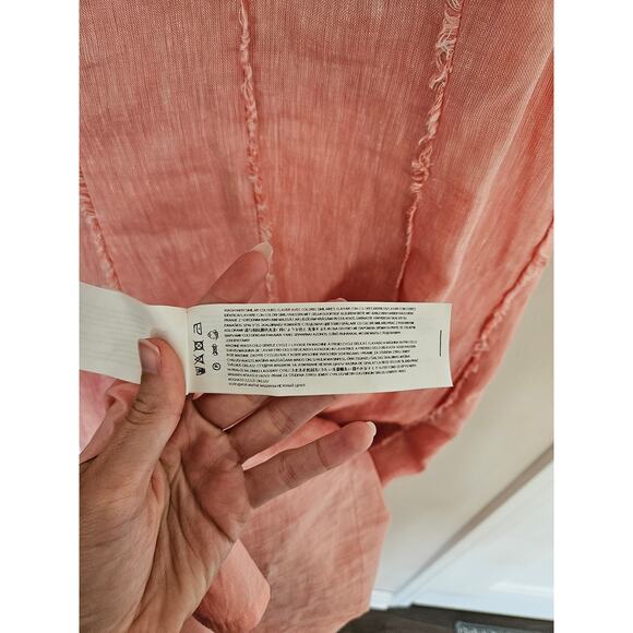 Mon Renn Women's Light Pink Kahlo Linen Blend Sleeveless Midi Dress NWT Size M - Picture 10 of 16